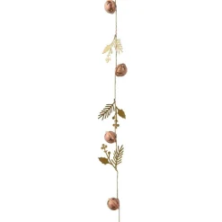 Guirlande De Sapin|KAEMINGK Guirlande déco en métal (120 cm) Clochettes et houx Rose Rose clair