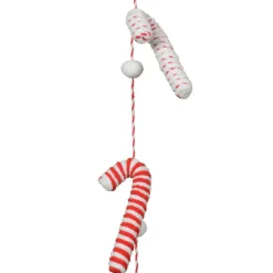 Guirlande Déco|Guirlande De Sapin|KAEMINGK Guirlande de Noël (150 cm) Sucre d'orge Rouge