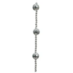 Guirlande De Sapin|KAEMINGK Guirlande de perle (172 cm) Disco Argent