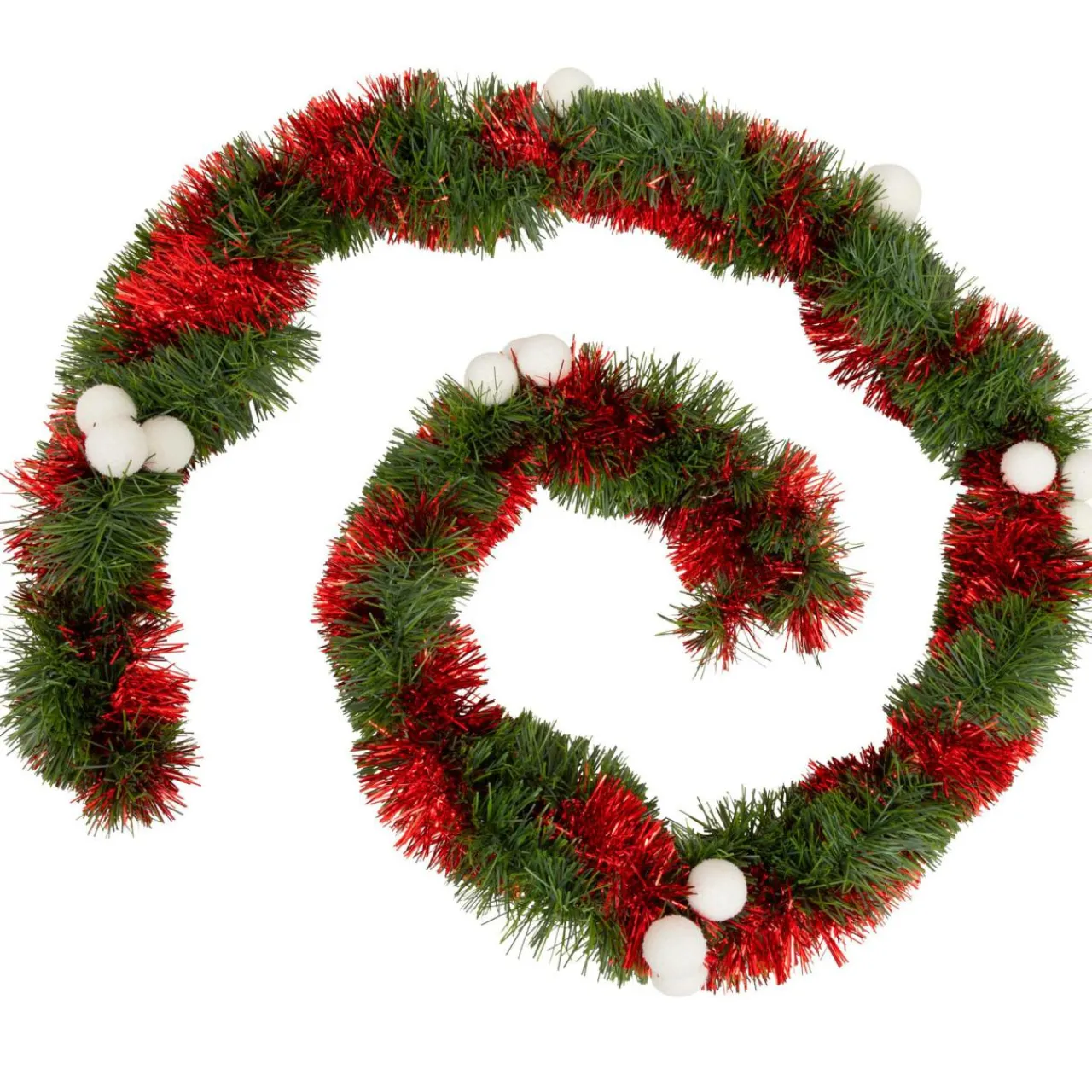 Guirlande En Sapin Artificiel|JJA Guirlande de sapin (270 cm) Festivités et Verte Rouge