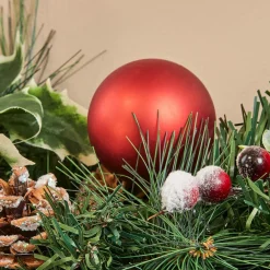 Sapin Grande Taille|Guirlande En Sapin Artificiel|Feeric Lights & Christmas Guirlande de sapin (200 cm) Festivités Rouge