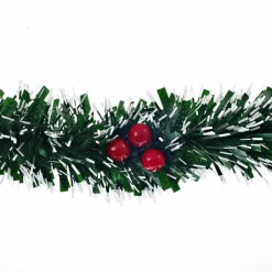 Guirlande En Sapin Artificiel|Feeric Lights & Christmas Guirlande de sapin (200 cm) Santa baie Vert enneigé Sapin enneigé