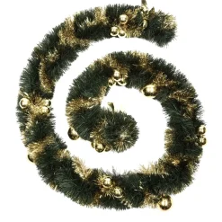 Sapin Grande Taille|Guirlande En Sapin Artificiel|Feeric Lights & Christmas Guirlande de sapin fine (270 cm) Festivités de Noël Or