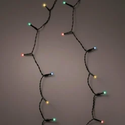 Guirlande Lumineuse|KAEMINGK Guirlande lumineuse à piles 3,50 m 48 LED câble noir Durawise Multicolore Multicolore - câble noir