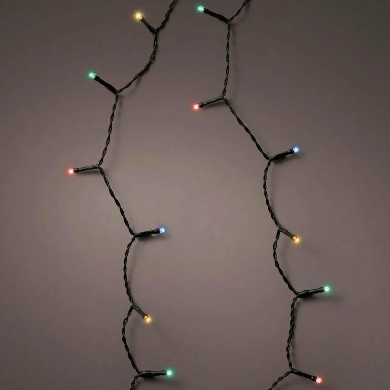 Guirlande Lumineuse|KAEMINGK Guirlande lumineuse à piles 3,50 m 48 LED câble noir Durawise Multicolore Multicolore - câble noir