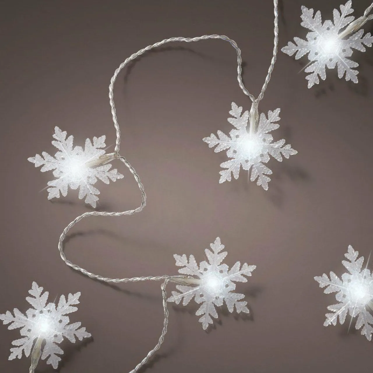 Guirlande Déco|KAEMINGK Guirlande lumineuse 4,60 m 24 LED Flocon de neige Blanc froid