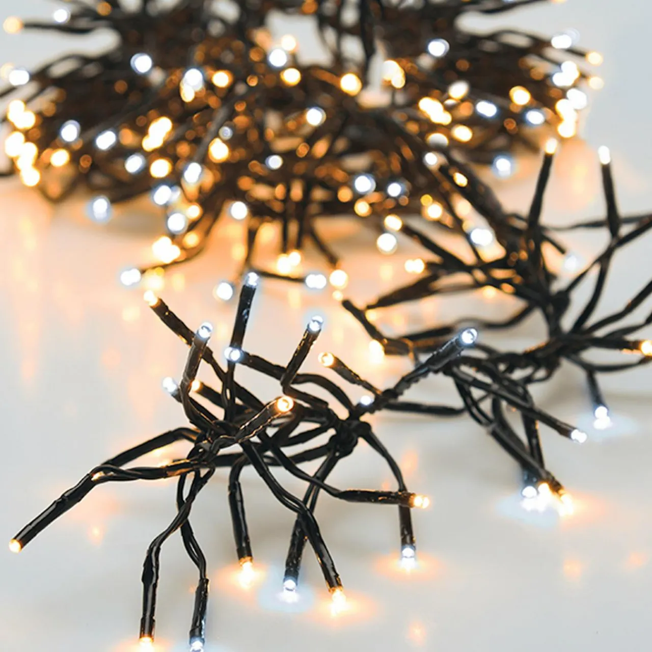 Guirlande Lumineuse|KOOPMAN Guirlande lumineuse 14,60 m 2016 LED câble noir Boa Bicolore Blanc chaud et froid Bicolore Blanc chaud / Froid - câble noir