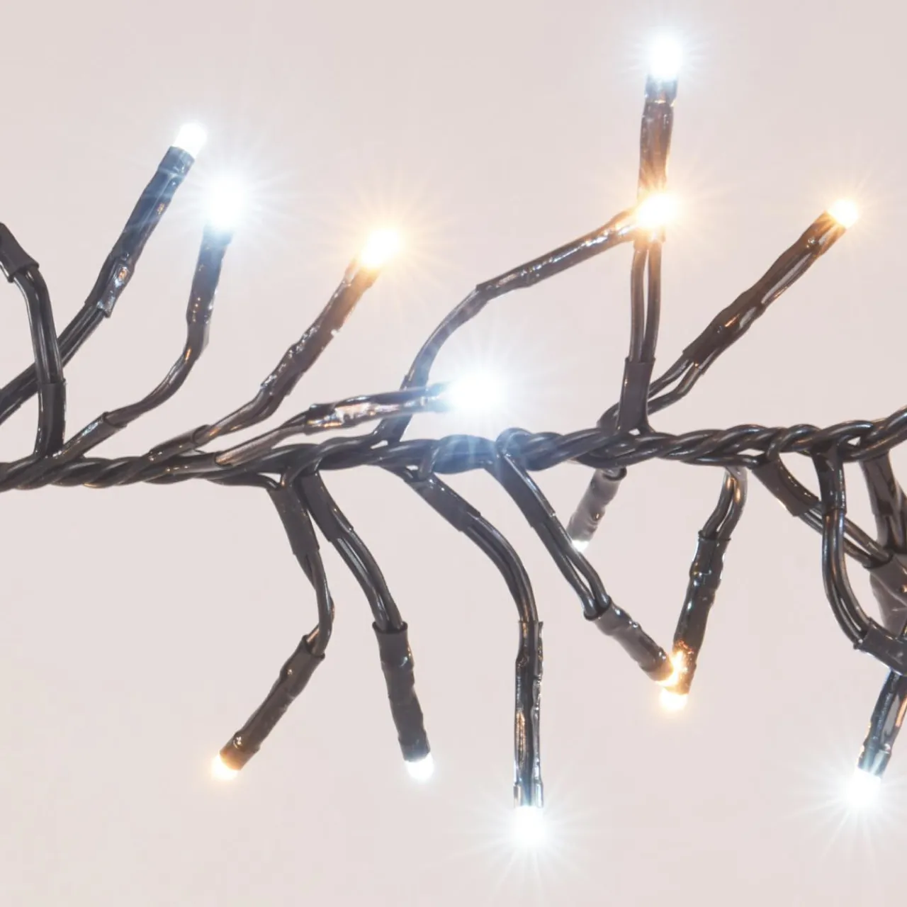 Guirlande Lumineuse|KOOPMAN Guirlande lumineuse 14,60 m 2016 LED câble noir Boa Bicolore Blanc chaud et froid Bicolore Blanc chaud / Froid - câble noir