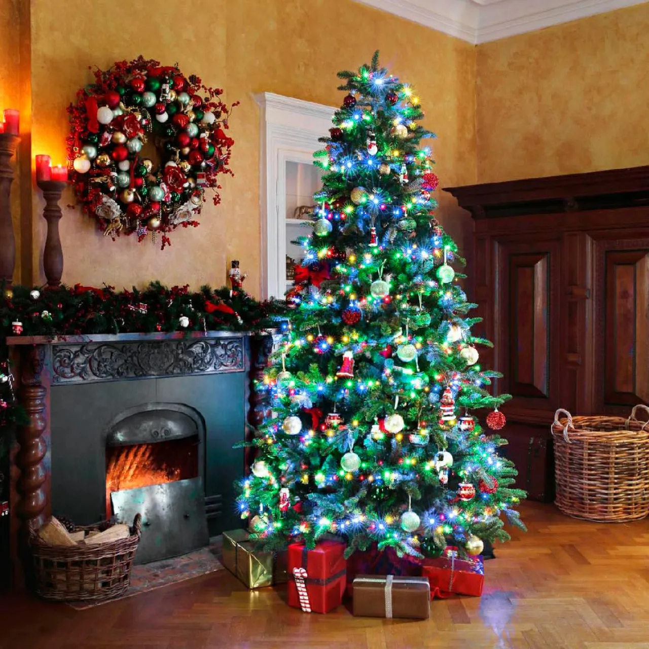 Guirlande Lumineuse|KAEMINGK Guirlande lumineuse 7,50 m 350 LED câble vert Luxe Multicolore Multicolore - câble vert