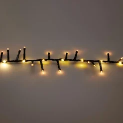 Guirlande Lumineuse|KOOPMAN Guirlande lumineuse 15 m 1060 LED câble noir Boa effet cascade Blanc chaud