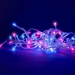 Guirlande Lumineuse|BLACHERE Guirlande lumineuse 8 m 128 LED câble transparent Bicolore et bleu Rose