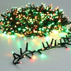 Guirlande Lumineuse|KAEMINGK Guirlande lumineuse 16 m 750 LED câble vert Luxe Tricolore Vert/Rouge/Blanc Tricolore Vert Blanc Rouge