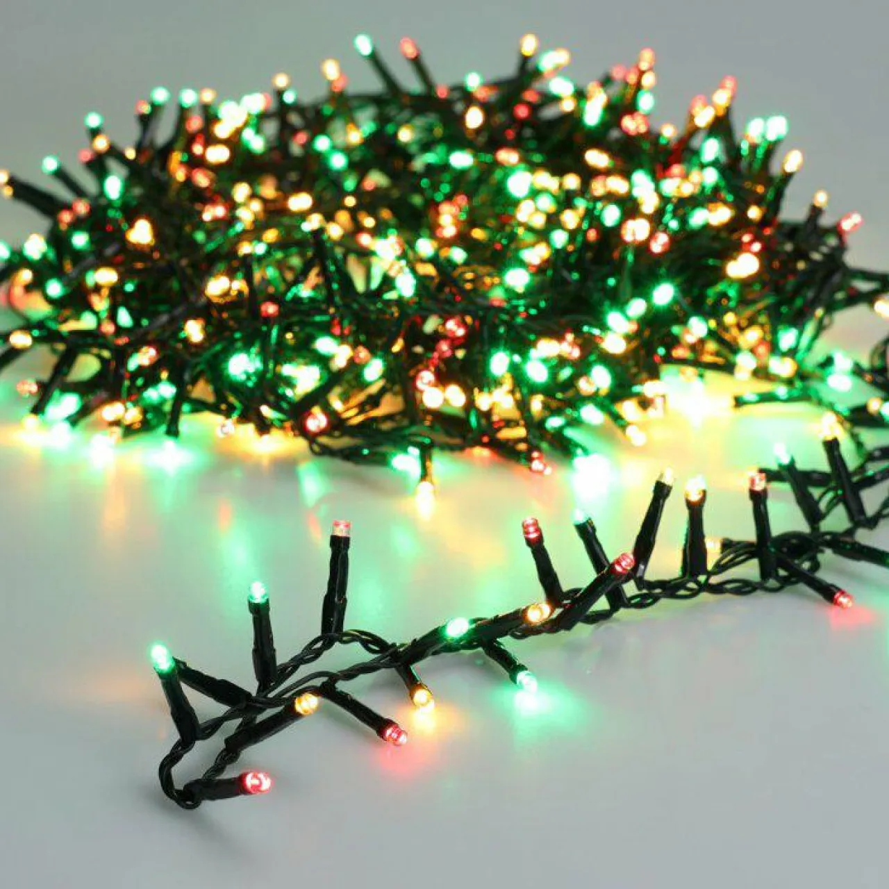 Guirlande Lumineuse|KOOPMAN Guirlande lumineuse 4,20 m 576 LED câble noir Luxe Multicolore Multicolore - câble noir