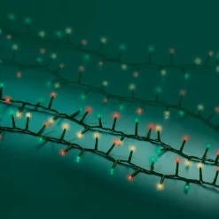 Guirlande Lumineuse|KOOPMAN Guirlande lumineuse 4,20 m 576 LED câble noir Luxe Multicolore Multicolore - câble noir