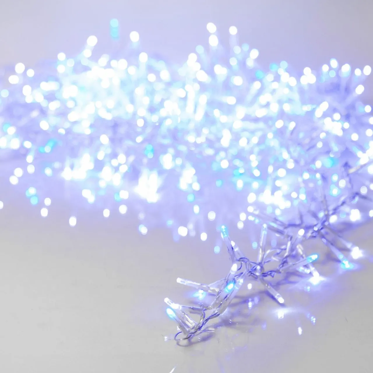 Guirlande Lumineuse|KAEMINGK Guirlande lumineuse 16 m 750 LED câble transparent Luxe Bicolore Blanc et bleu Bicolore Bleu / Blanc froid - câble transparent