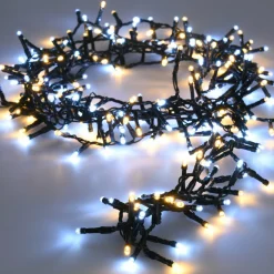 Guirlande Lumineuse|KAEMINGK Guirlande lumineuse 16 m 750 LED câble vert Luxe Bicolore Blanc chaud et froid Bicolore Blanc chaud / Chaud doré - câble vert