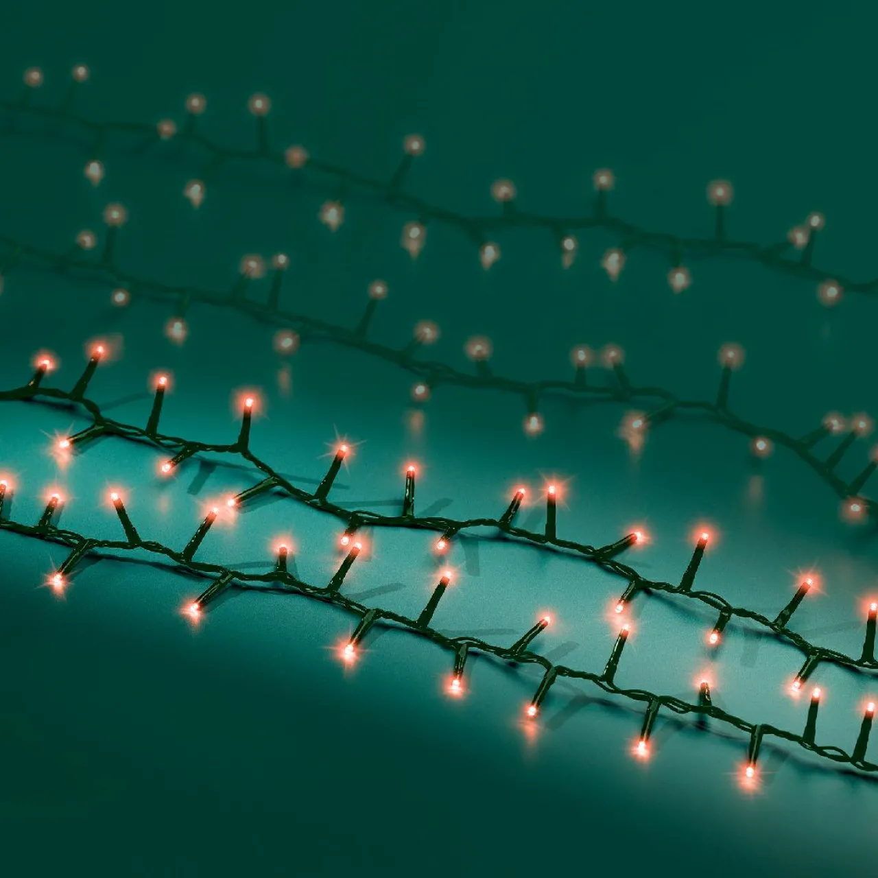 Guirlande Lumineuse|KAEMINGK Guirlande lumineuse 11 m 500 LED câble vert Luxe Rouge Rouge - câble vert