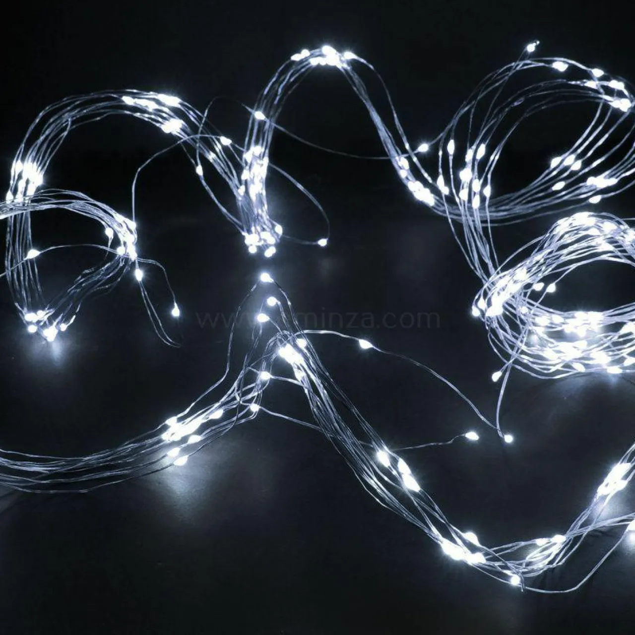 Guirlande Lumineuse|KOOPMAN Guirlande lumineuse à piles 195 cm 40 micro LED Fil d'argent Blanc froid