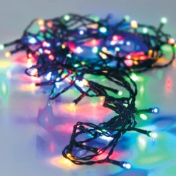 Guirlande Lumineuse|KOOPMAN Guirlande lumineuse à piles 3,5 m 48 LED câble noir Luxe Multicolore Multicolore - câble noir