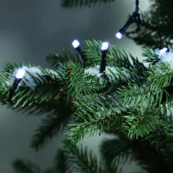 Guirlande Lumineuse|KAEMINGK Guirlande lumineuse à piles 2 m 192 LED câble noir Grappe Durawise Blanc froid