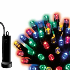 Guirlande Lumineuse|KAEMINGK Guirlande lumineuse à piles 7,10 m 96 LED câble noir Durawise Multicolore Multicolore - câble noir
