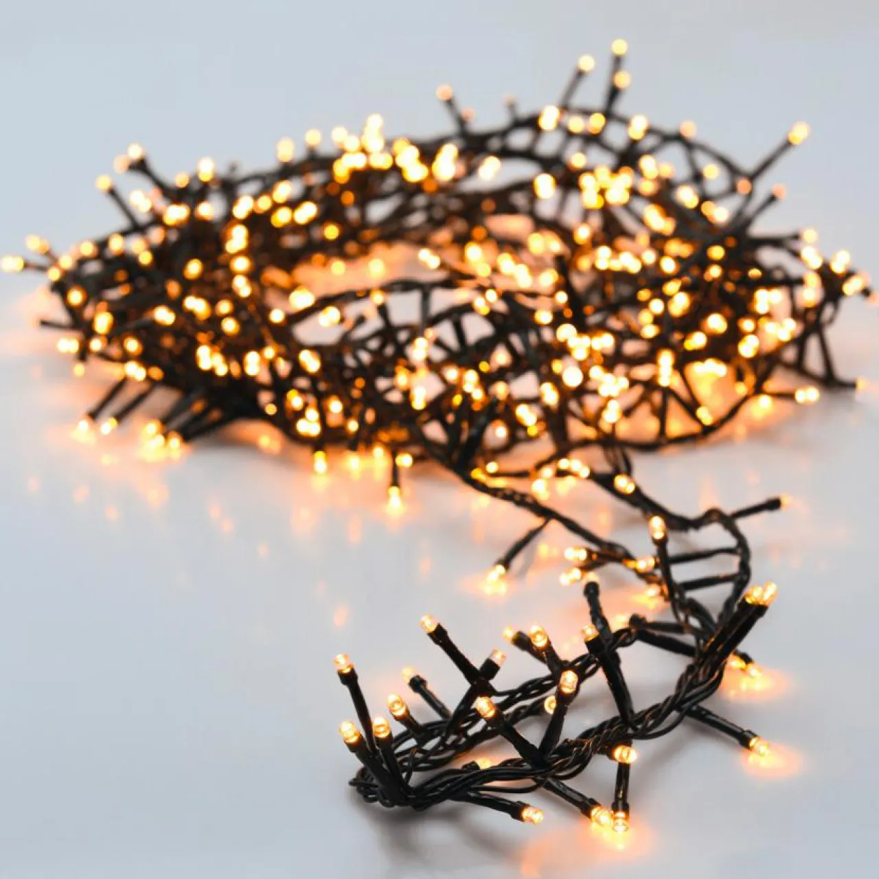 Guirlande Lumineuse|KOOPMAN Guirlande lumineuse à piles 4 m 200 LED câble vert Boa Blanc extra chaud Blanc très chaud