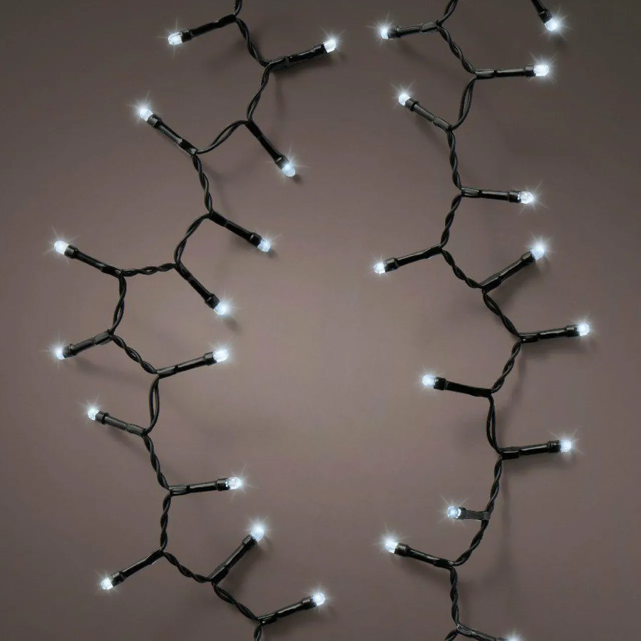 Guirlande Lumineuse|KAEMINGK Guirlande lumineuse à piles 4,70 m 192 LED câble noir Durawise Blanc froid Blanc Froid - câble noir