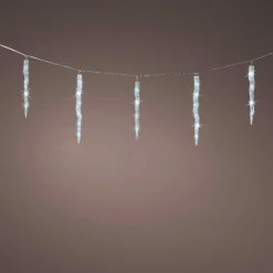 Guirlande Lumineuse|KAEMINGK Guirlande lumineuse connectable 3,60 m 60 LED câble transparent Glaçons effet Flash Blanc froid