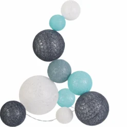 Guirlande Et Déco Lumineuse|THE HOME DECO LIGHT Guirlande lumineuse déco 10 boules 1 m Savannah Bleu