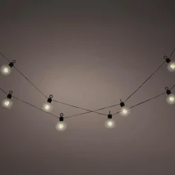 Luminaire Jardin|Eclairage Extérieur|KAEMINGK Guirlande lumineuse de jardin solaire 8 LED (5,8 m) Guinguette en fête Blanc chaud