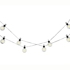 Luminaire Jardin|Eclairage Extérieur|KAEMINGK Guirlande lumineuse de jardin solaire 8 LED (5,8 m) Guinguette en fête Blanc chaud