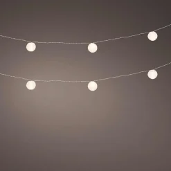 Luminaire Jardin|Eclairage Extérieur|KAEMINGK Guirlande lumineuse extérieure à piles 20 LED (9,5 m) Lanternes chinoises Blanc