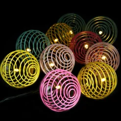 Luminaire Jardin|Eclairage Extérieur|#N/A Guirlande lumineuse solaire 2,7 m 10 LED Rainbow Multicolore