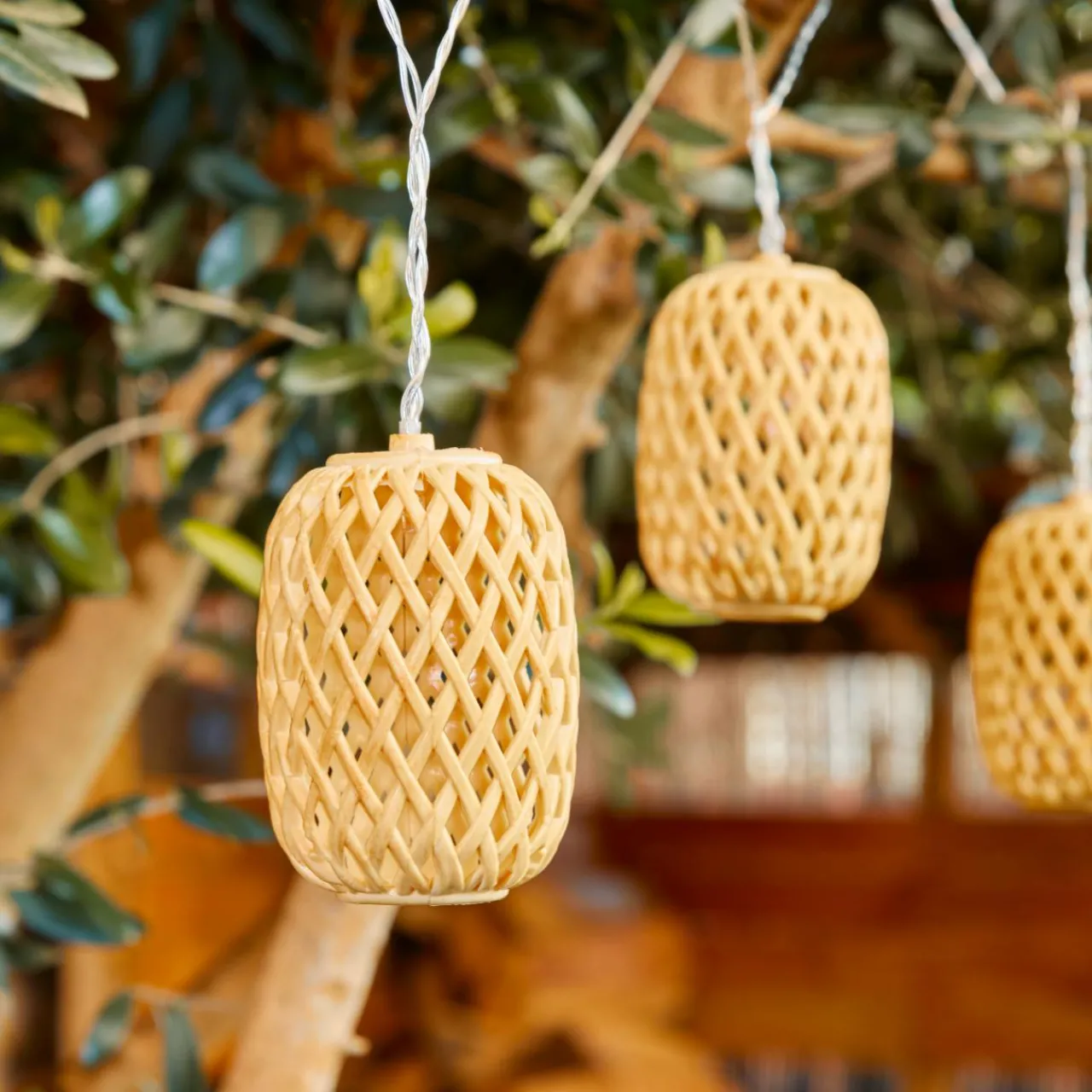 Luminaire Jardin|Eclairage Extérieur|#N/A Guirlande lumineuse solaire 4,5 m 10 LED (H28 cm) Balista Naturel Beige