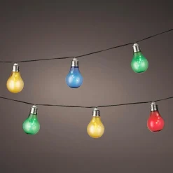 Luminaire Jardin|Eclairage Extérieur|#N/A Guirlande lumineuse solaire 50 LED (4,5 m) Guinguette clignotante Multicolore