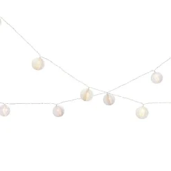 Guirlande Déco|KAEMINGK Guirlande lumineuse sur piles 2,25 m 10 LED Lanterne papier magnetique Blanc chaud