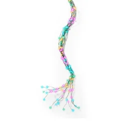 Guirlande Lumineuse|KAEMINGK Guirlande rideau pour sapin H1,80 m 408 Micro LED câble vert Multicolore pastel Multicolore Pastel Câble Vert