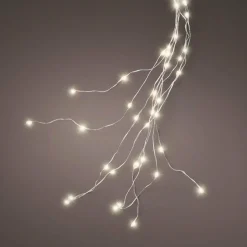 Guirlande Lumineuse|KAEMINGK Guirlande rideau pour sapin H1,80 m 408 Micro LED câble argent Blanc chaud Blanc Chaud - câble argent