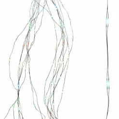 Guirlande Lumineuse|KAEMINGK Guirlande rideau pour sapin H2,40 m 832 Micro LED câble vert Multicolore Multicolore - câble vert