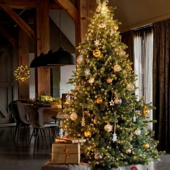 Guirlande Lumineuse|KAEMINGK Guirlande rideau pour sapin H2,40 m 832 Micro LED câble argent Blanc chaud Blanc Chaud - câble argent