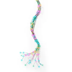 Guirlande Lumineuse|KAEMINGK Guirlande rideau pour sapin H2,40m 832 Micro LED câble vert Multicolore pastel Multicolore Pastel Câble Vert