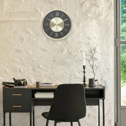 Horloge|ATMOSPHERA Hloge murale aluminium (D30 cm) Ariana Or