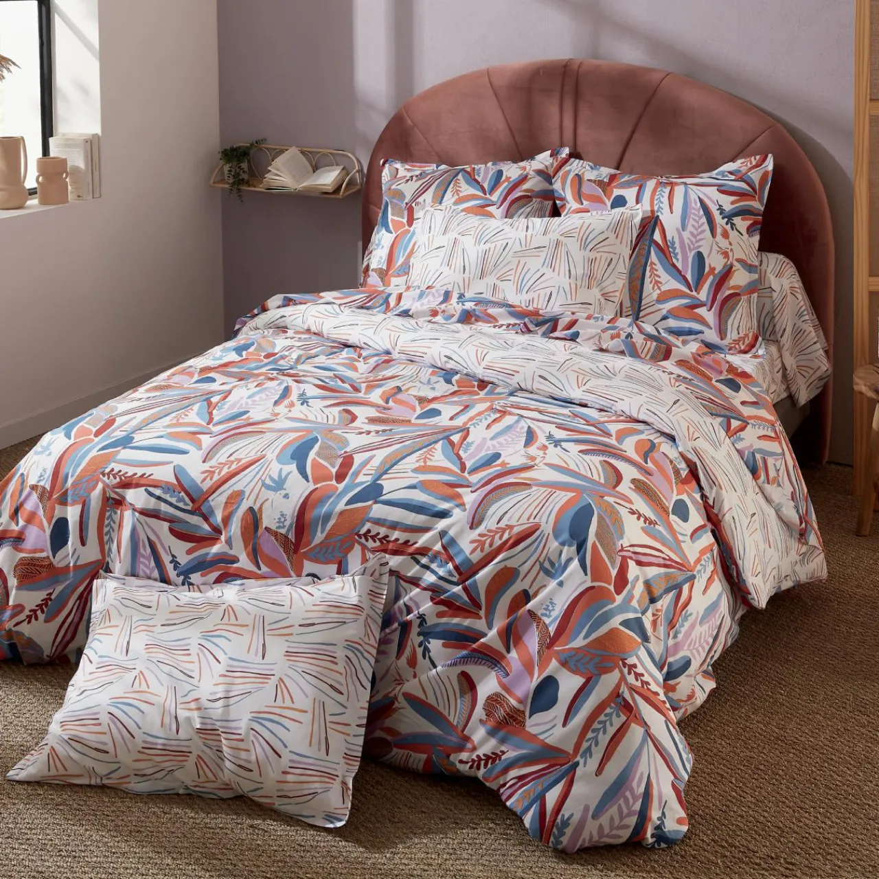 Housse De Couette|TRADILINGE Housse de couette coton (300 x 240 cm) Perroquet Salsa Multicolore