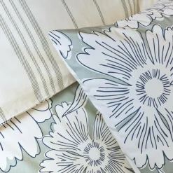 Housse De Couette|EMINZA Housse de couette coton (140 x 200 cm) Lara Vert