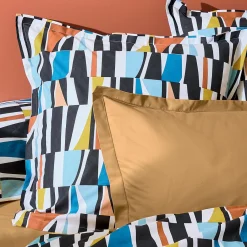 Housse De Couette|TRADI LINGE Housse de couette coton (140 x 200 cm) Pietro Multicolore