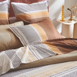 Housse De Couette|TRADILINGE Housse de couette coton (240 x 220 cm) Niagara châtaigne Marron