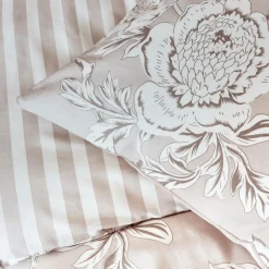 Housse De Couette|EMINZA Housse de couette coton (260 x 240 cm) Lara Beige