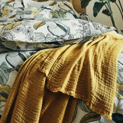 Housse De Couette|TRADILINGE Housse de couette coton lavé (240 x 220 cm) Toco e Vert