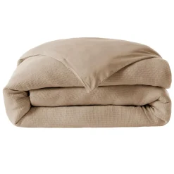 Housse De Couette|EMINZA Housse de couette coton nid d'abeille (280 x 240 cm) Eva Ficelle