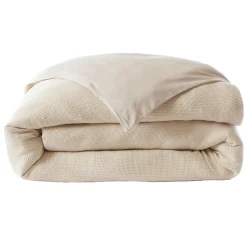 Housse De Couette|EMINZA Housse de couette coton nid d'abeille (280 x 240 cm) Eva Beige